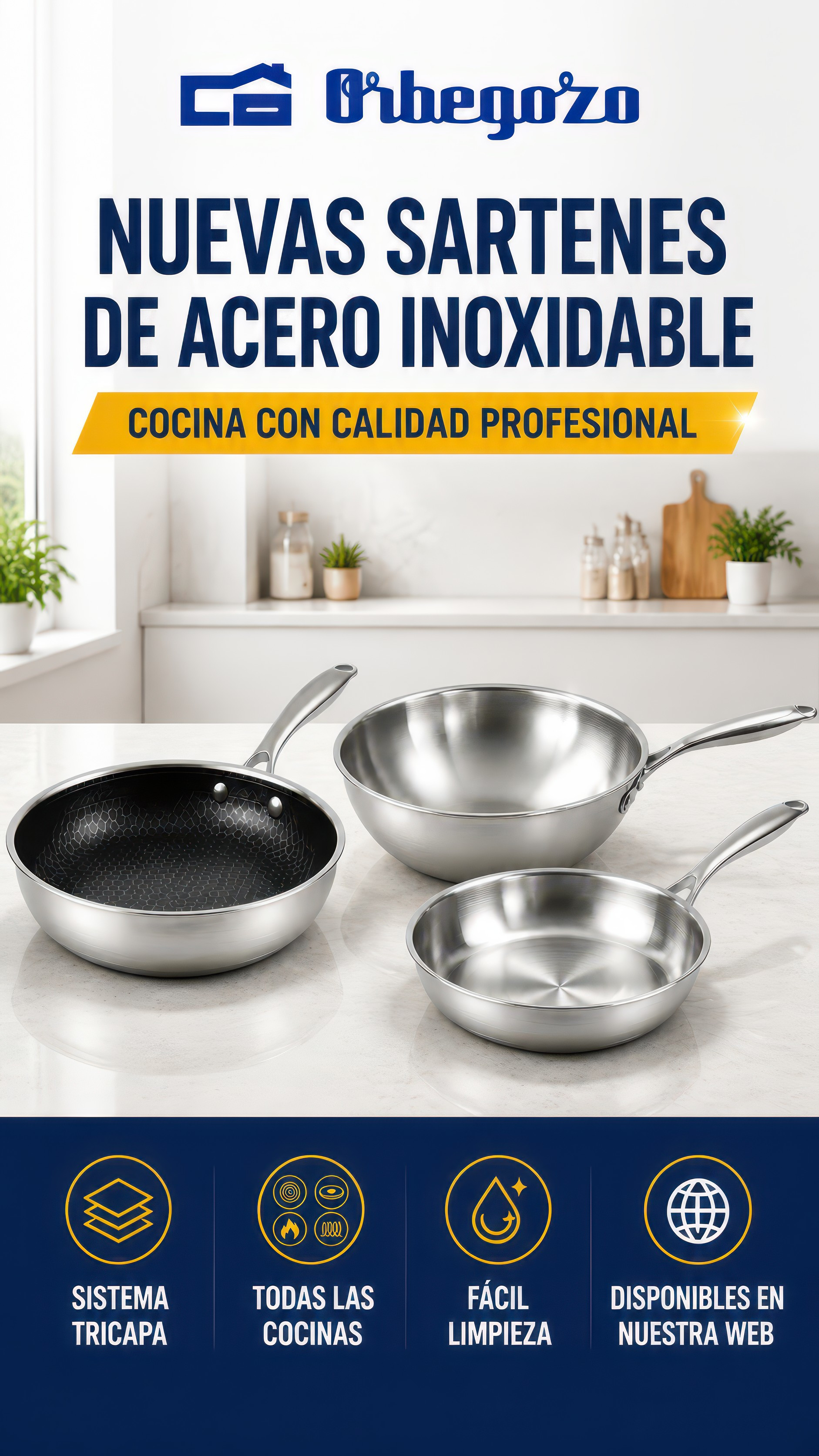 SARTENES DE ACERO INOX